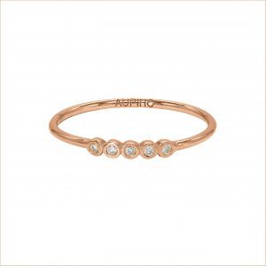 bijoux en or rose bague or rose et diamants blancs aupiho joaillerie