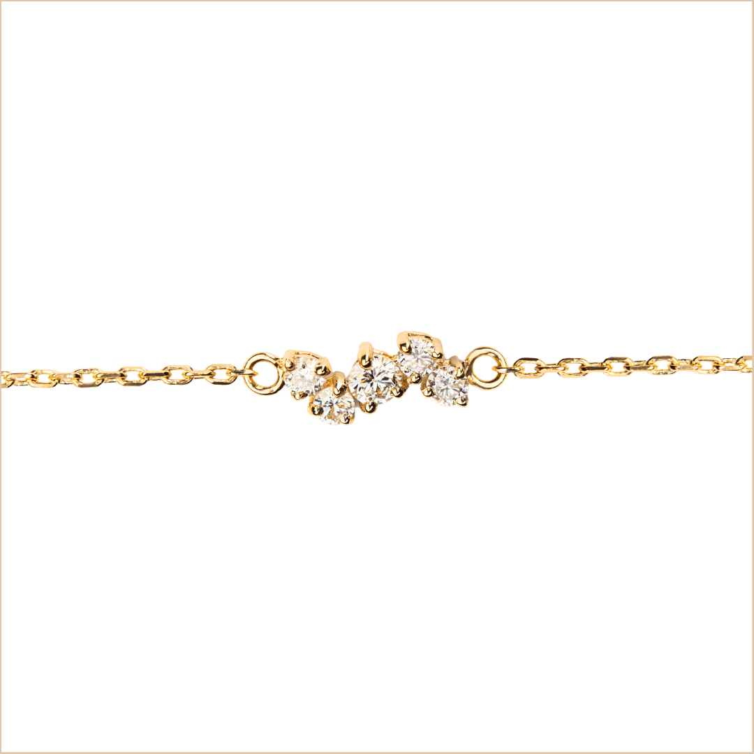 bracelet constellation or jaune diamants blancs aupiho joaillerie